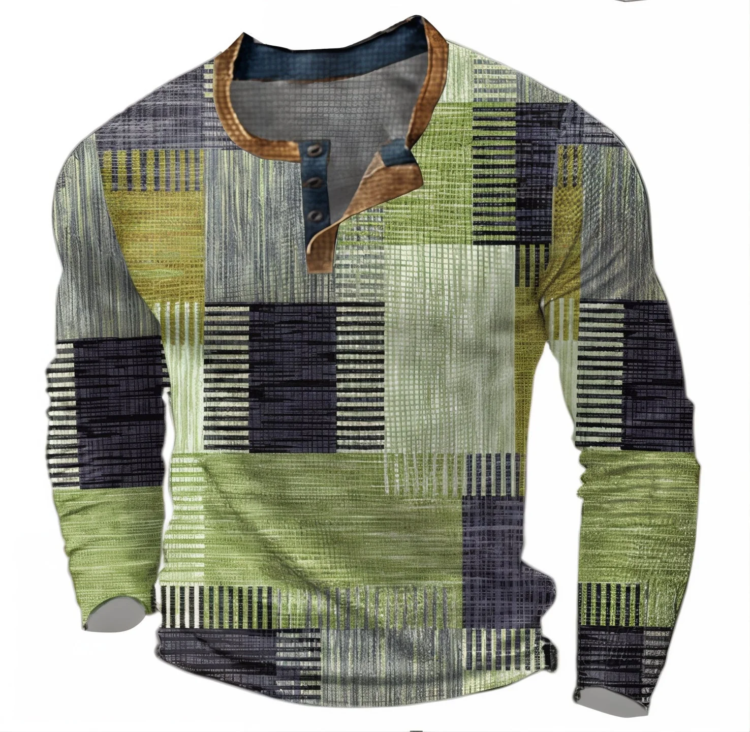 Salvador® | Elegant geometric long-sleeved shirt - Image 2