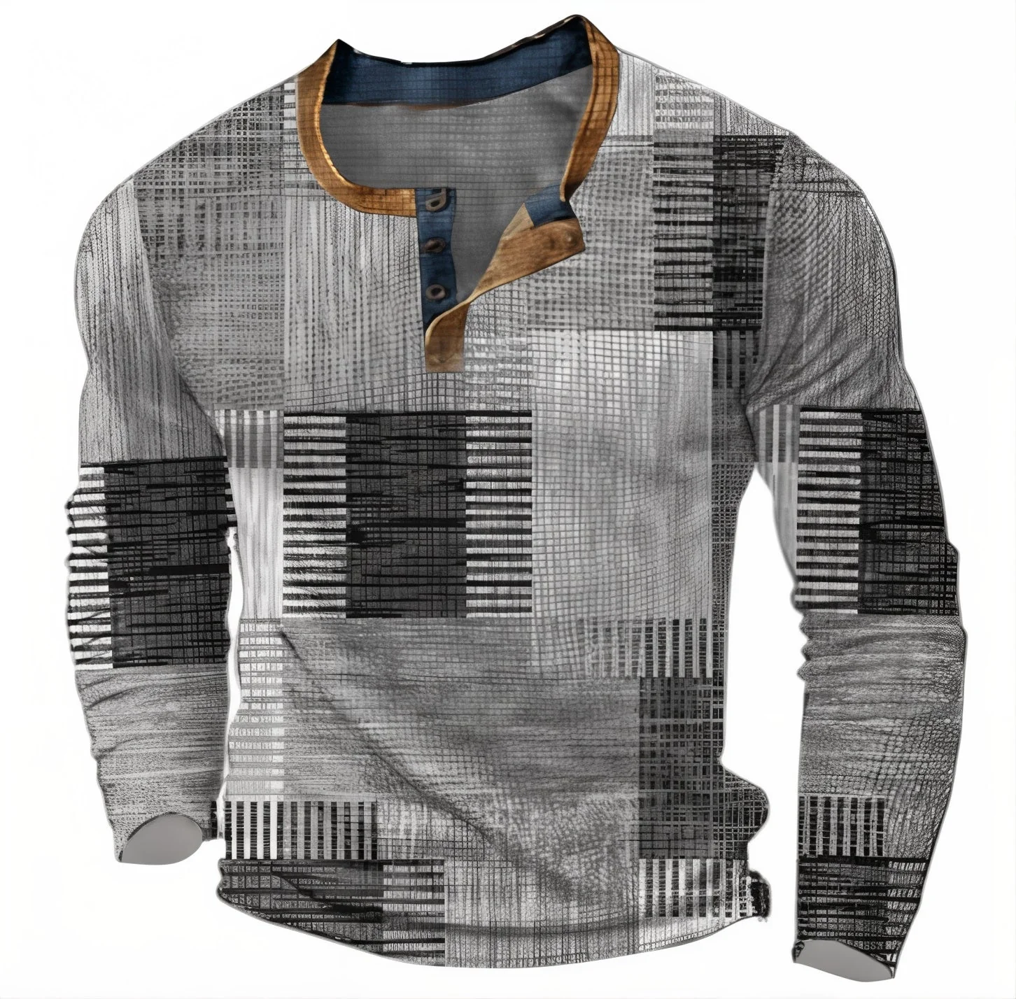 Salvador® | Elegant geometric long-sleeved shirt - Image 4