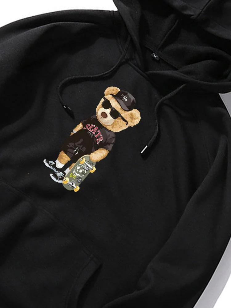 Salvador | Skate Bear Print Hoodie - Image 2