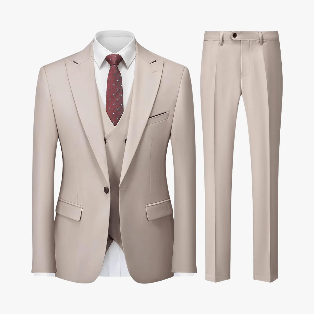 Sami® | Men's 3 Piece Slim Fit Suit – Blazer, Waistcoat, Trousers - Image 11