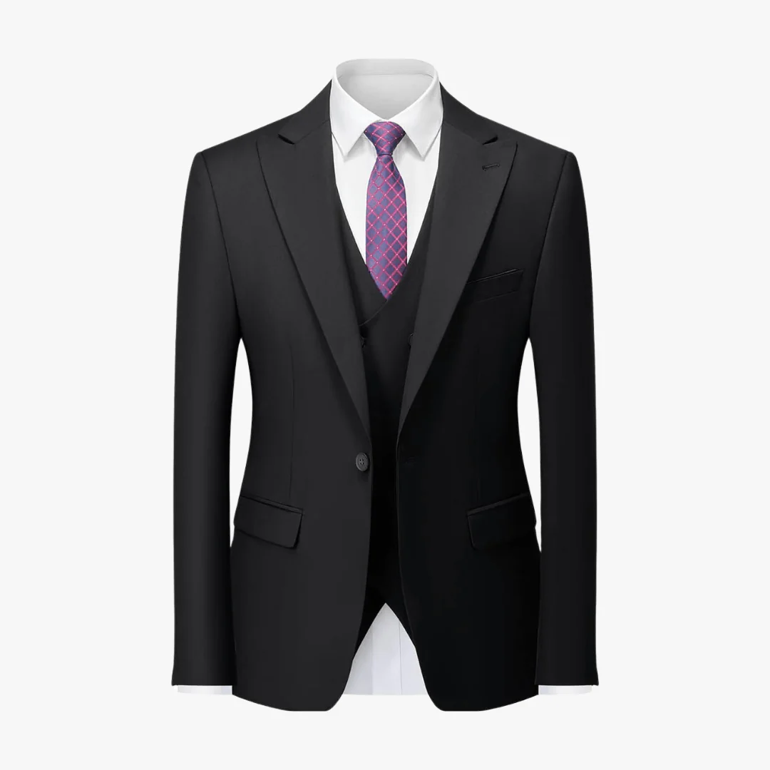 Sami® | Men's 3 Piece Slim Fit Suit – Blazer, Waistcoat, Trousers - Image 2