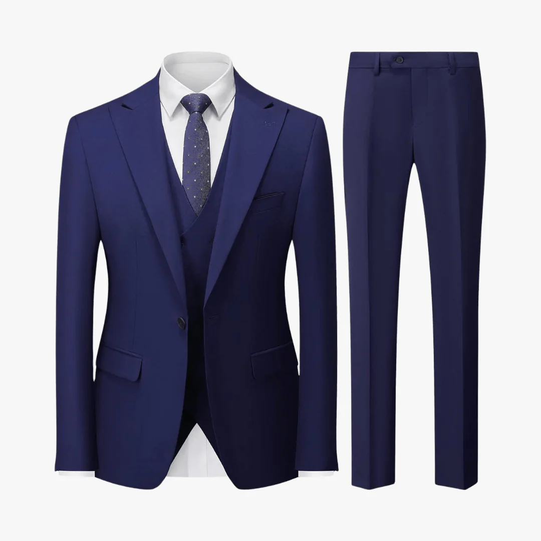 Sami® | Men's 3 Piece Slim Fit Suit – Blazer, Waistcoat, Trousers - Image 6