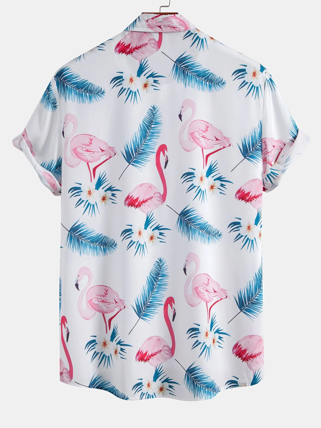 Samuel® | Flamingo Leaf Print Button Up Shirt & Swim Shorts - Image 4