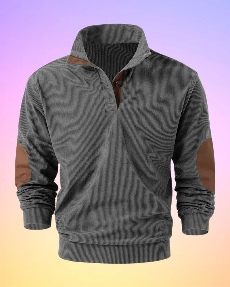 Samuel® | Solid Color Half Open Long Sleeve Shirt - Image 2
