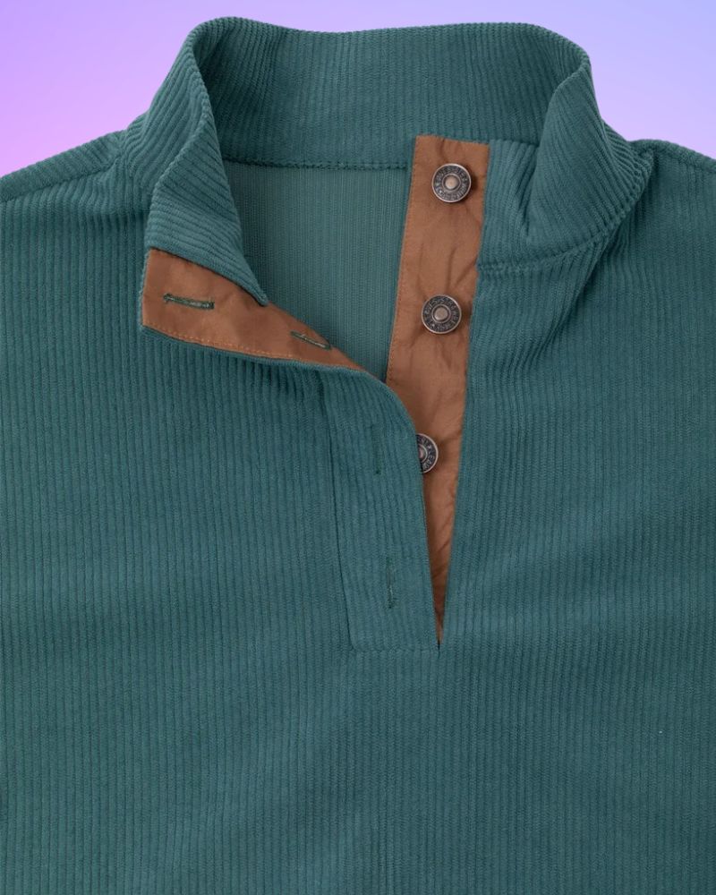 Samuel® | Solid Color Half Open Long Sleeve Shirt - Image 8
