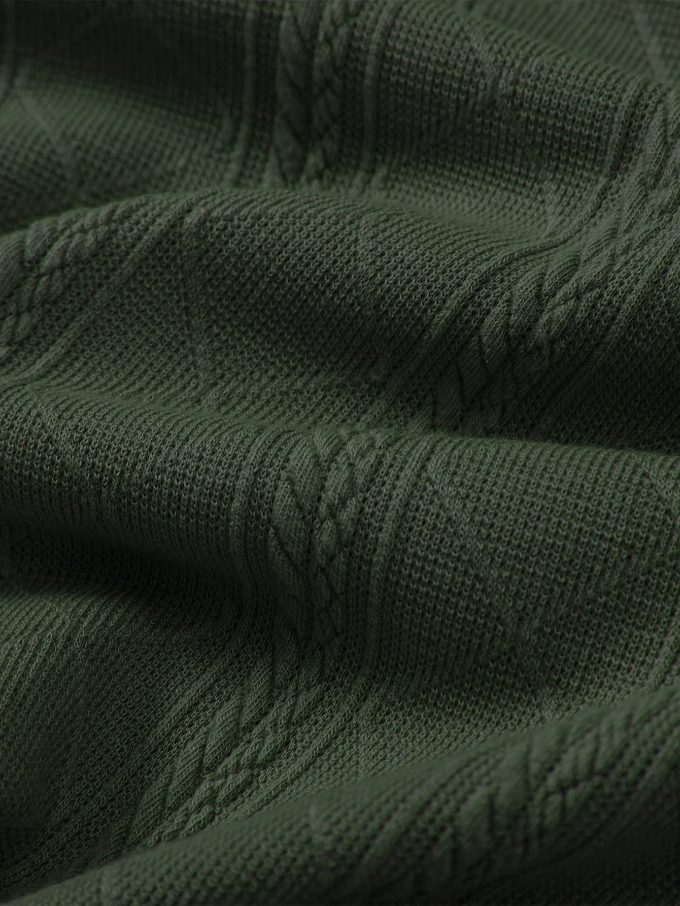 Samuel | Rhombus Geometric Texture Knit Polo Shirt - Image 3