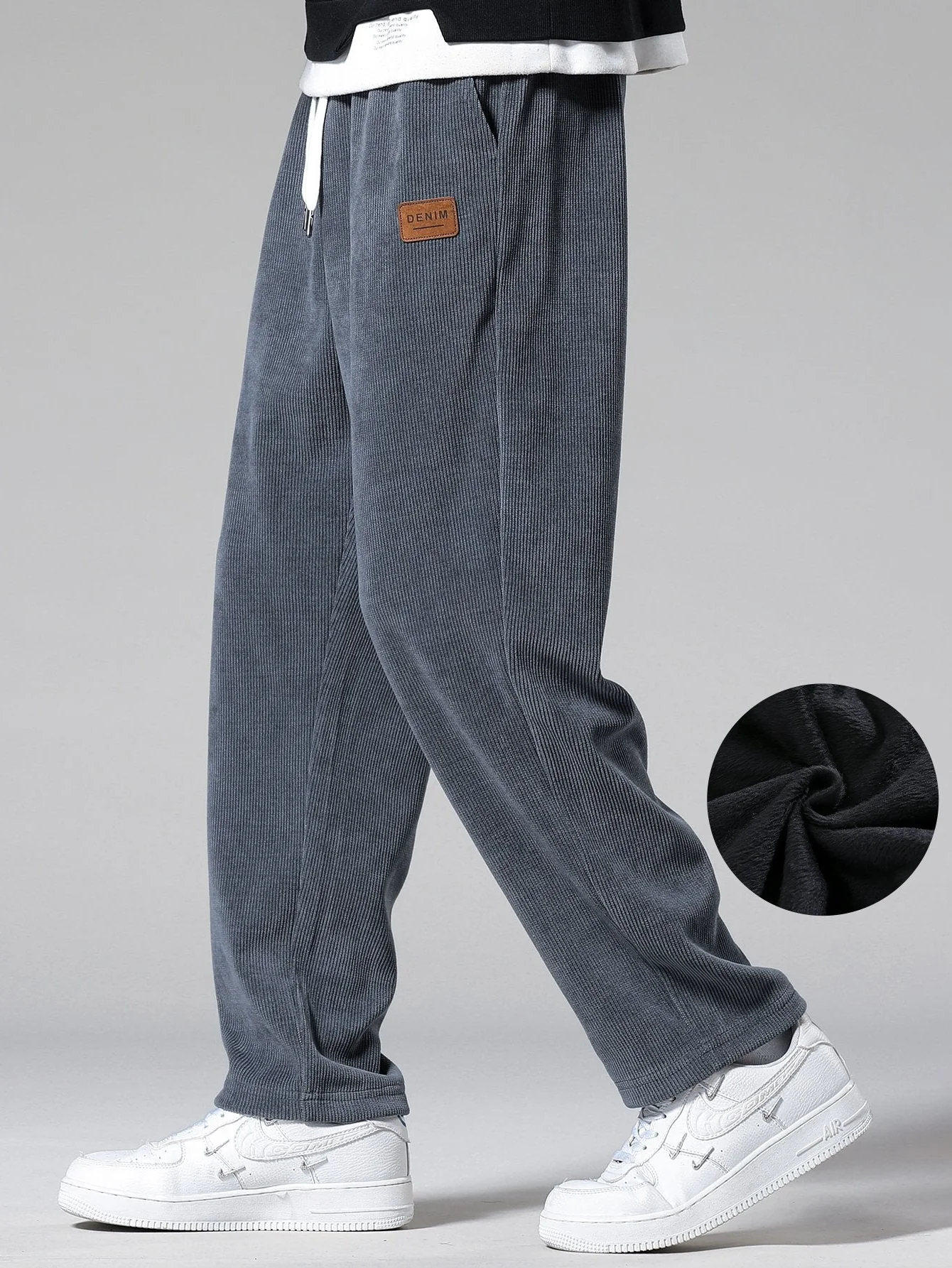 Sandalio® | Polar Fleece Lined Straight Leg Corduroy Pants - Image 4
