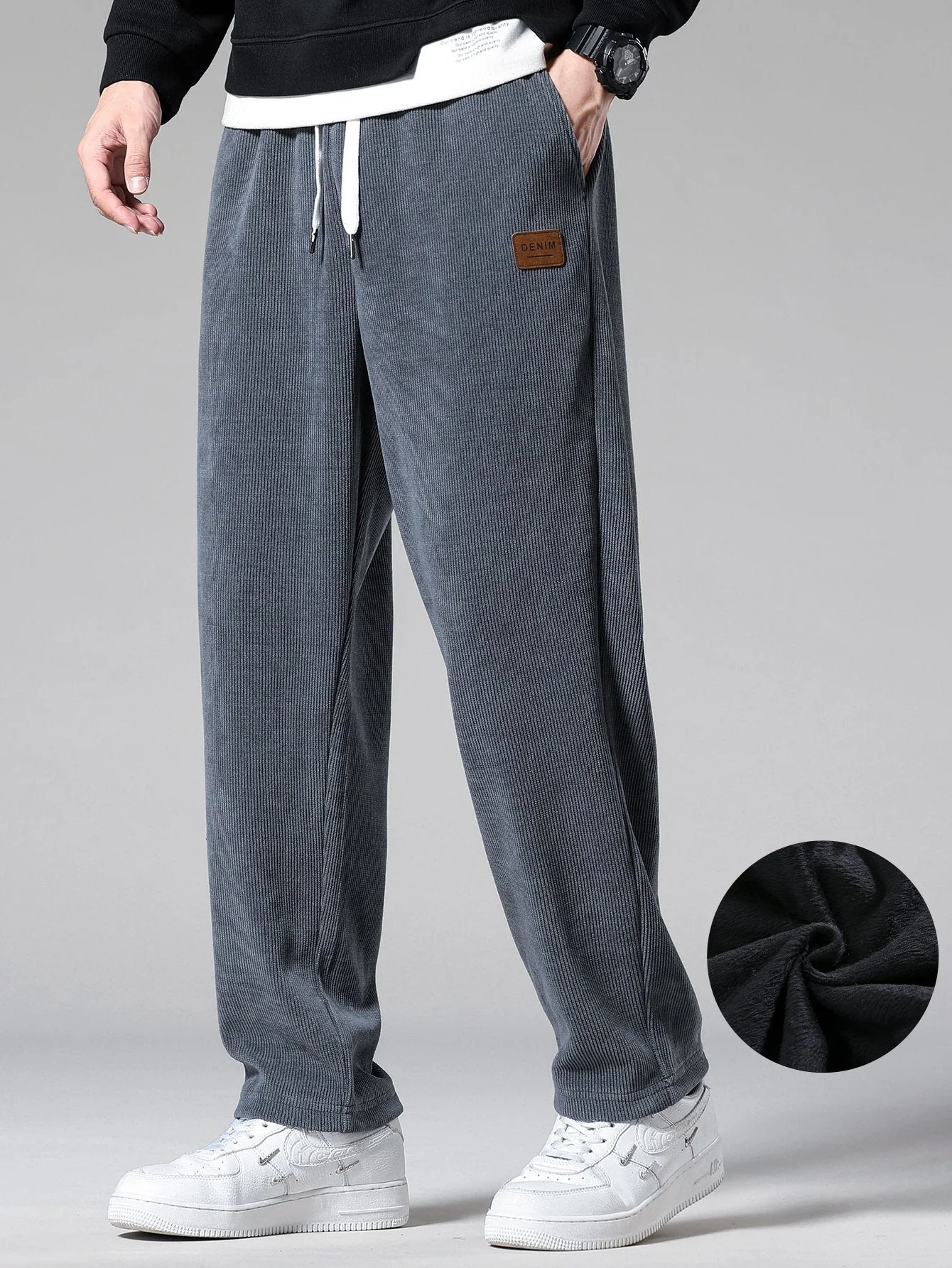 Sandalio® | Polar Fleece Lined Straight Leg Corduroy Pants - Image 5