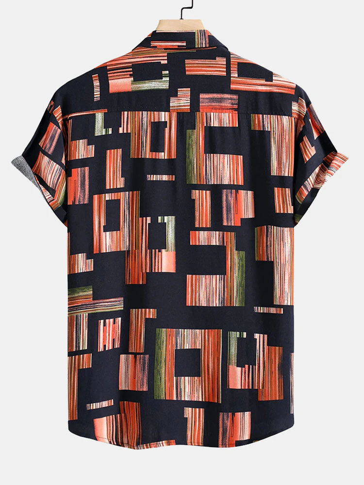Santiago® | Color Block Print Button Up Shirt - Image 6