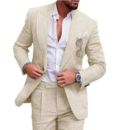 Santiago® | Men's suit of linen with two buttons - Image 4