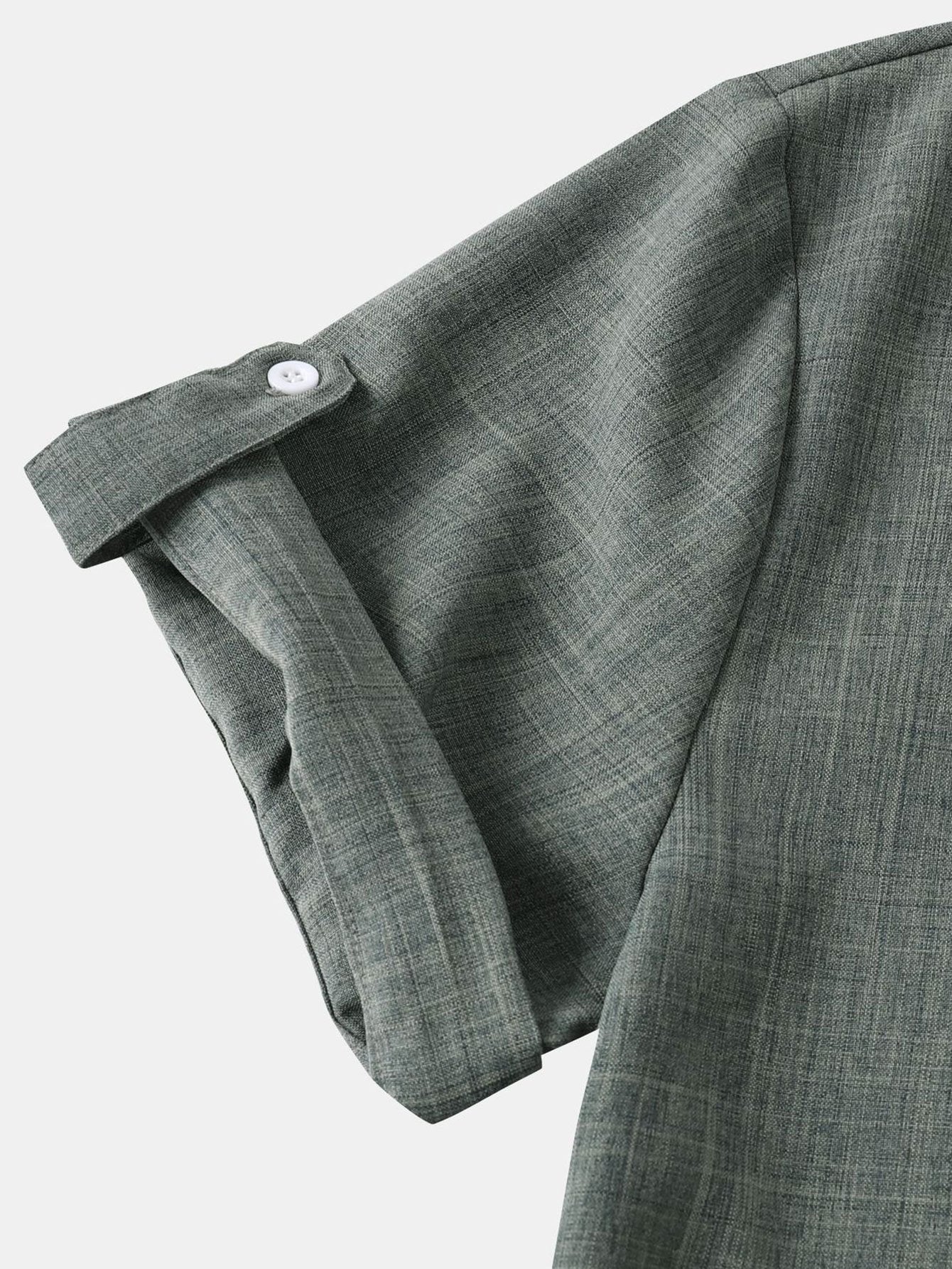 Santiago® | Short Sleeve Linen Look Henley Shirt - Image 9