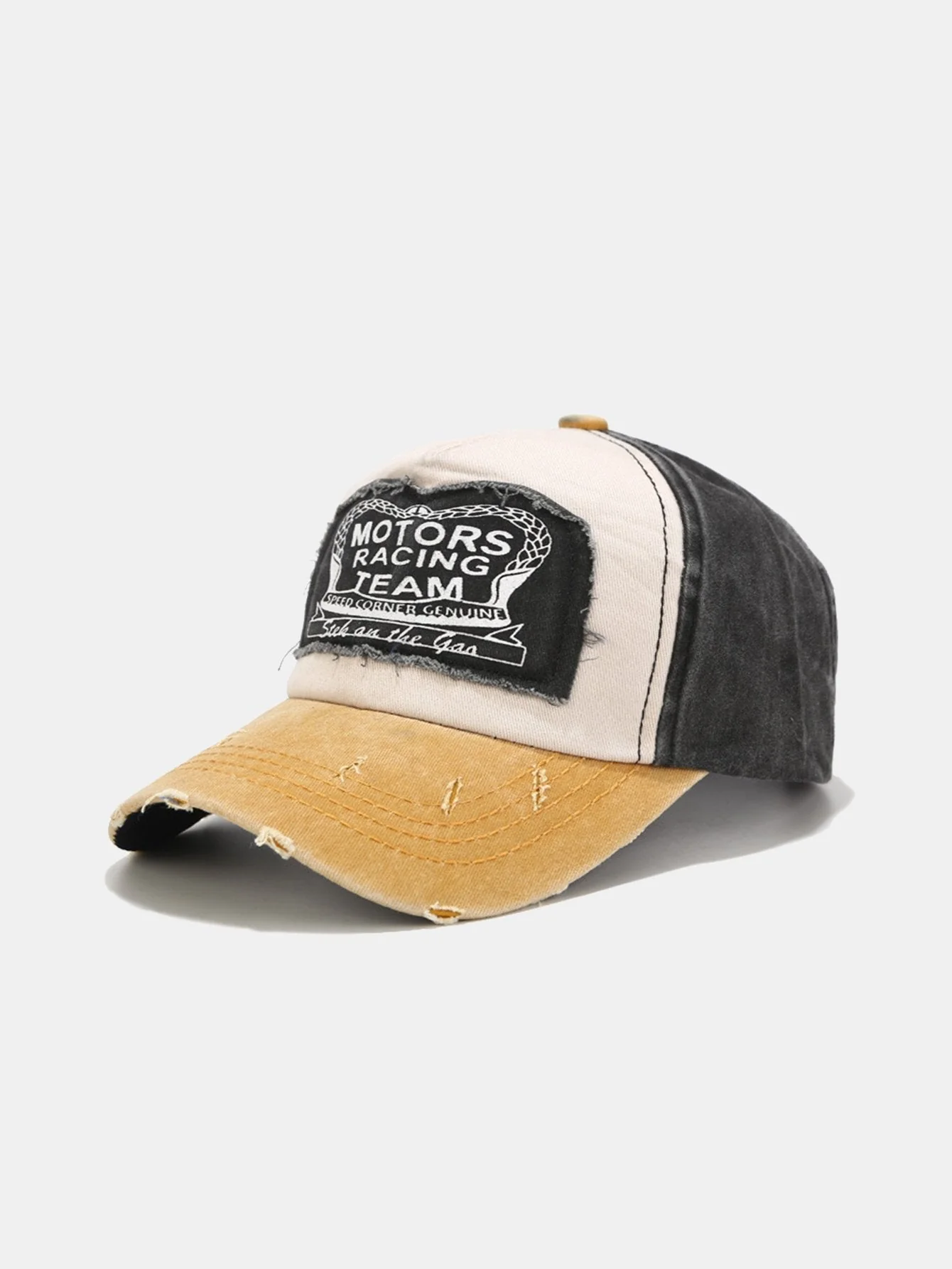 Saúl® | Slogan Patch Washed Distressed Baseball Cap - Image 2