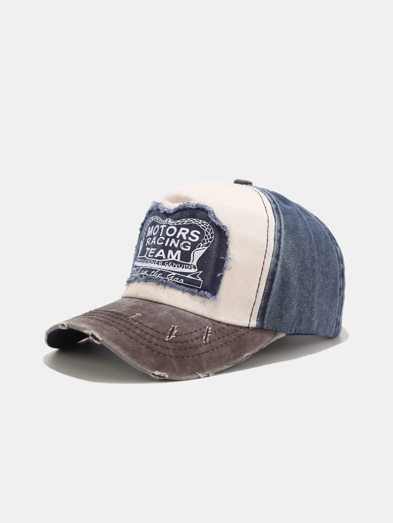 Saúl® | Slogan Patch Washed Distressed Baseball Cap - Image 4