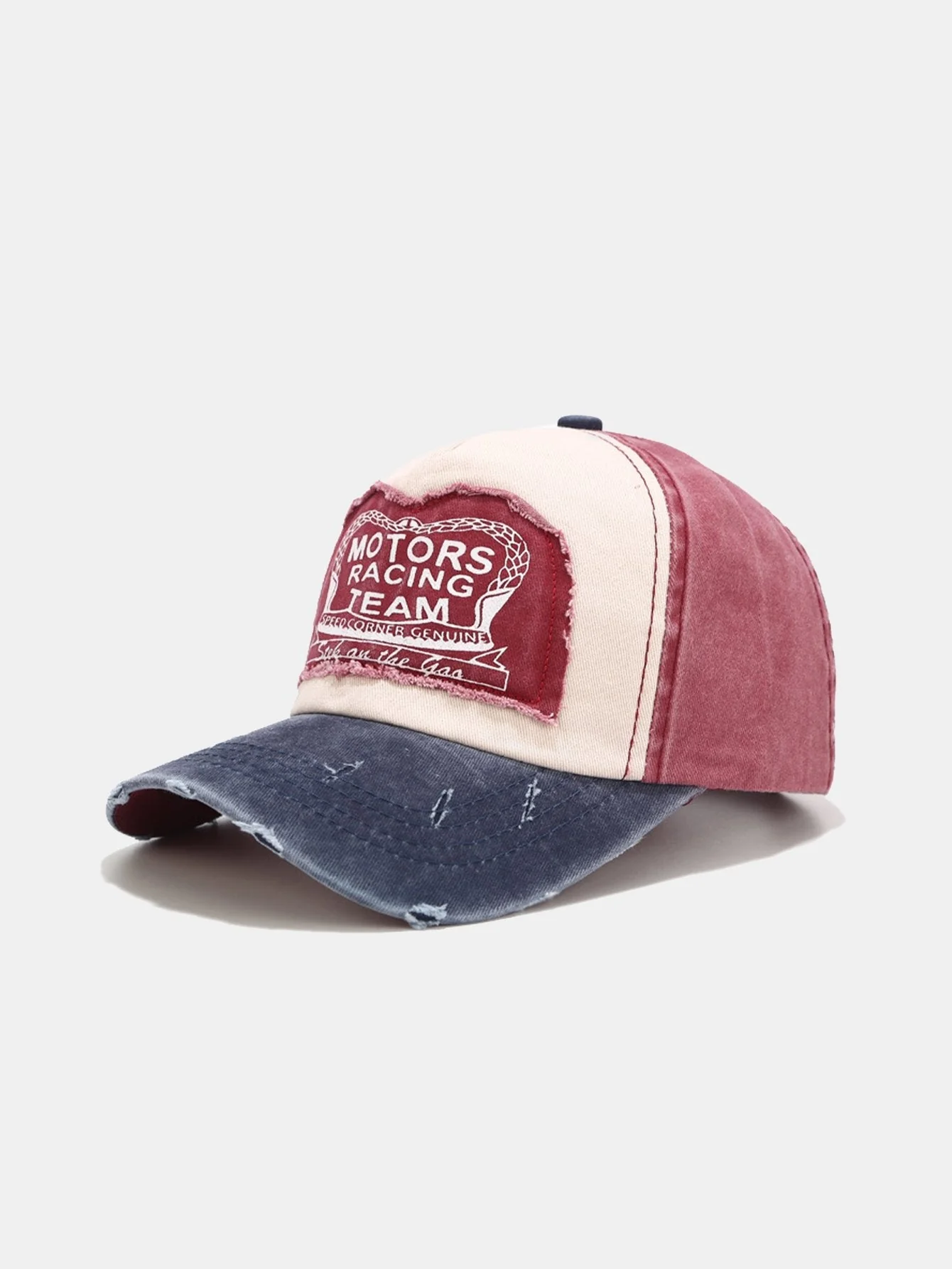 Saúl® | Slogan Patch Washed Distressed Baseball Cap - Image 5