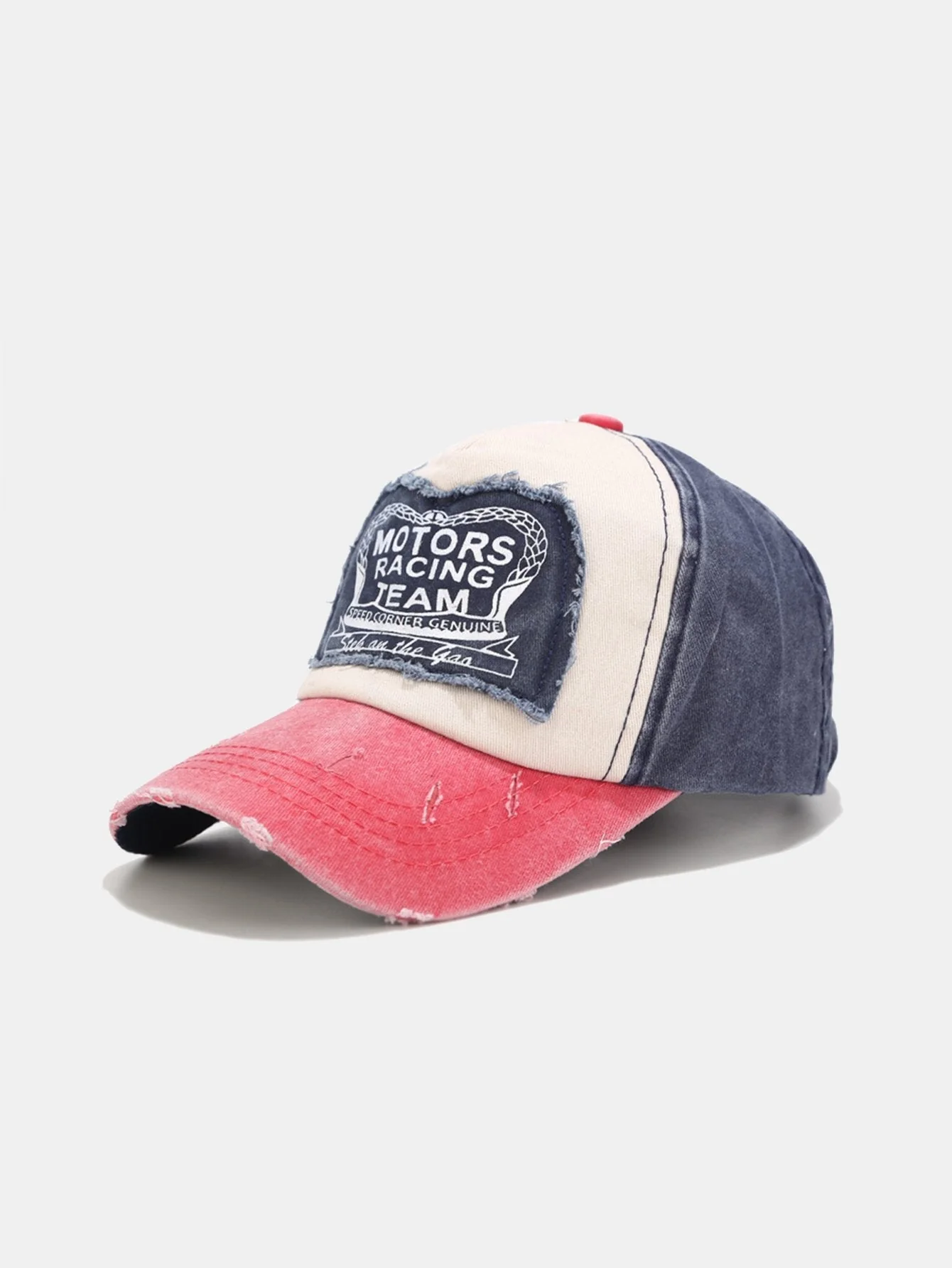 Saúl® | Slogan Patch Washed Distressed Baseball Cap - Image 6