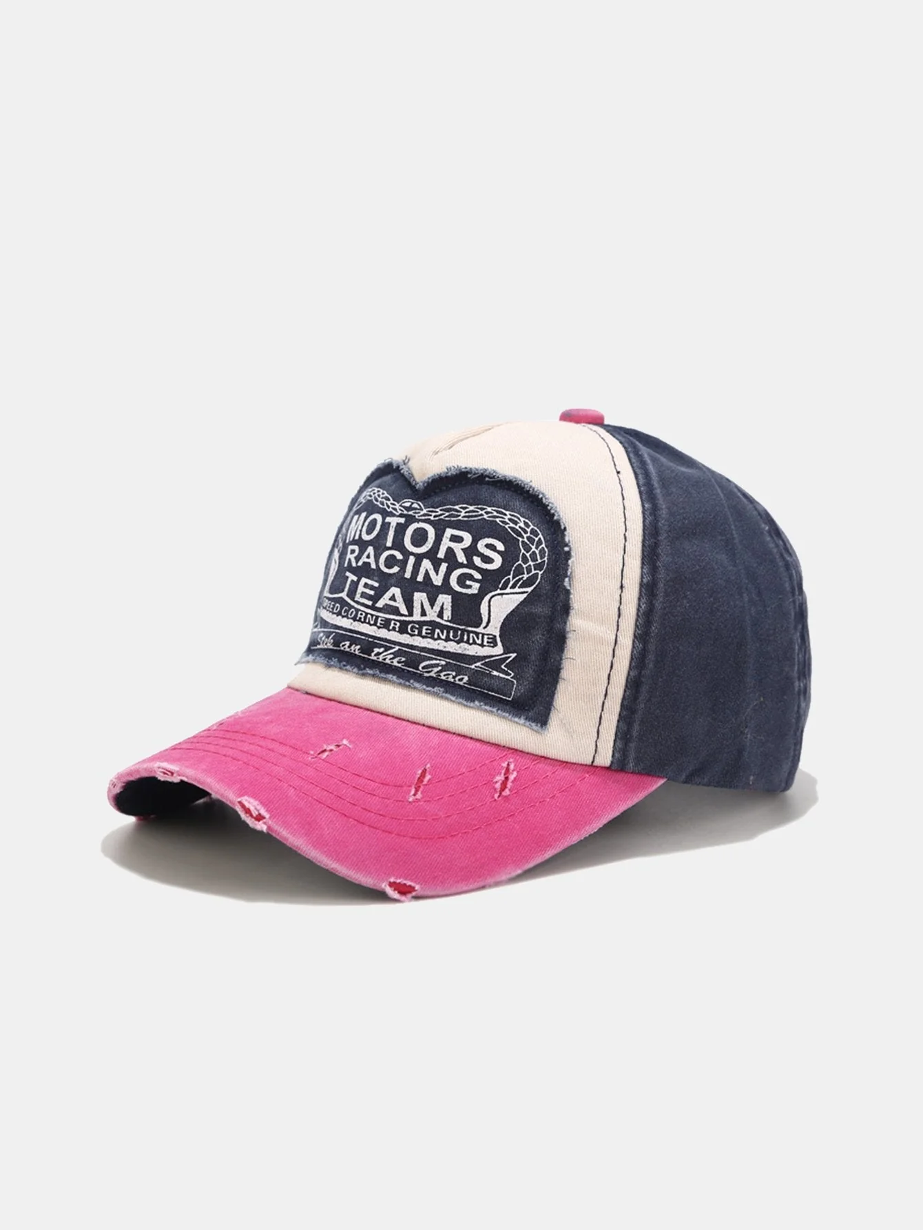 Saúl® | Slogan Patch Washed Distressed Baseball Cap - Image 8