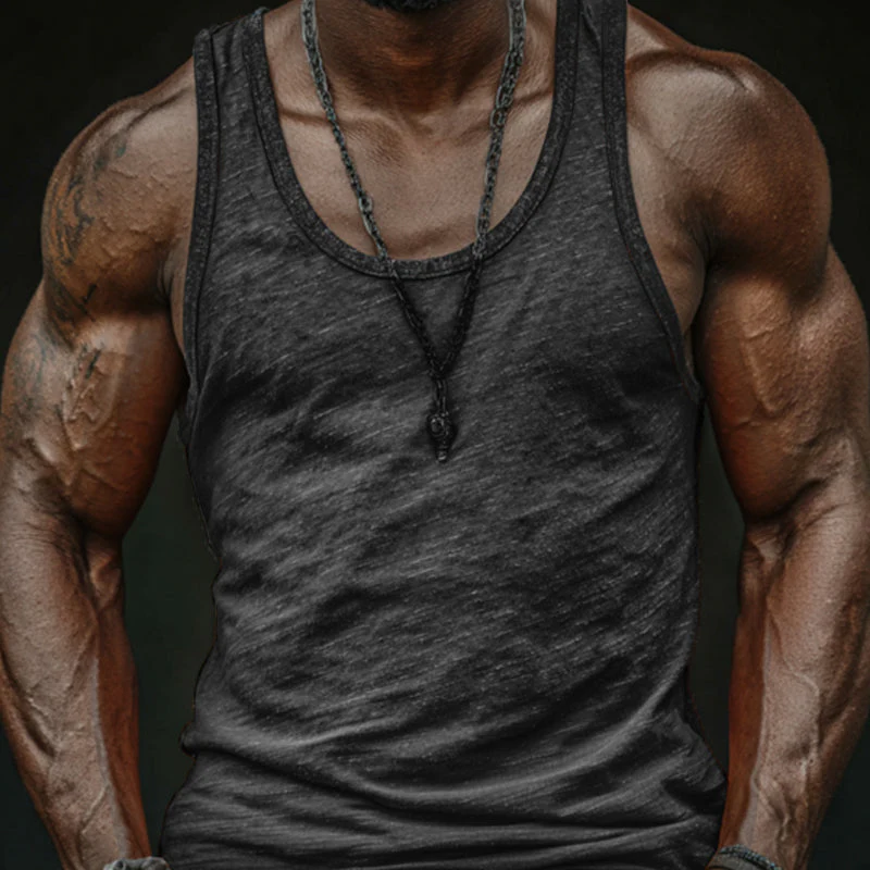 Saul | Men'S Casual Breathable Skin-Friendly Cotton U-Neck Slim Fit Tank Top - Image 4