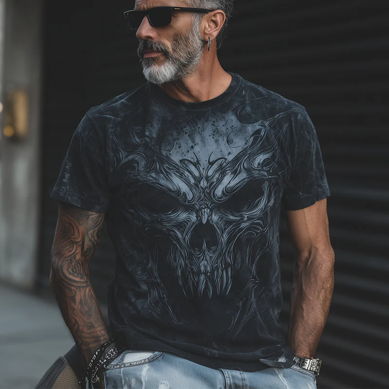 Saul | Men'S Summer Fashion Street Print Polyester Blend Short-Sleeved T-Shirt - Image 2