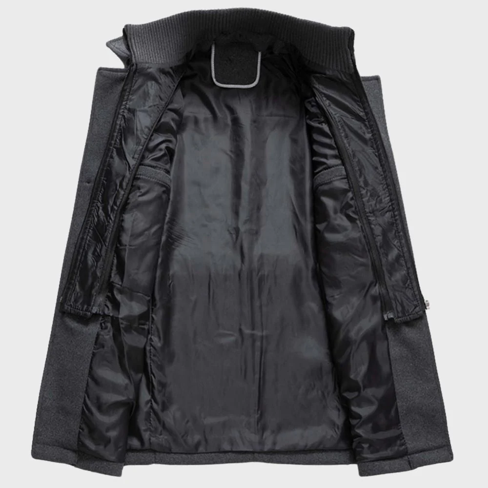 Saulo | Elegant two-piece men's coat with removable lining - Image 4