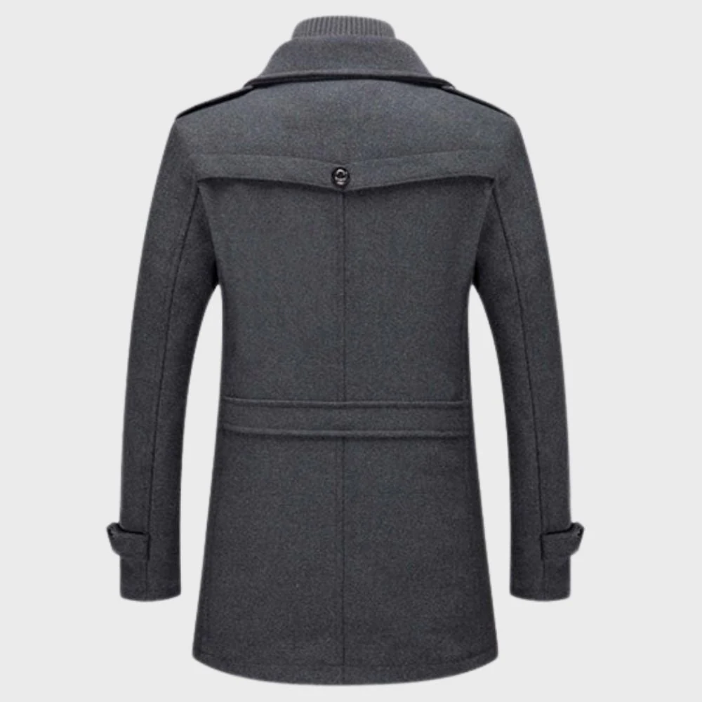 Saulo | Elegant two-piece men's coat with removable lining - Image 5
