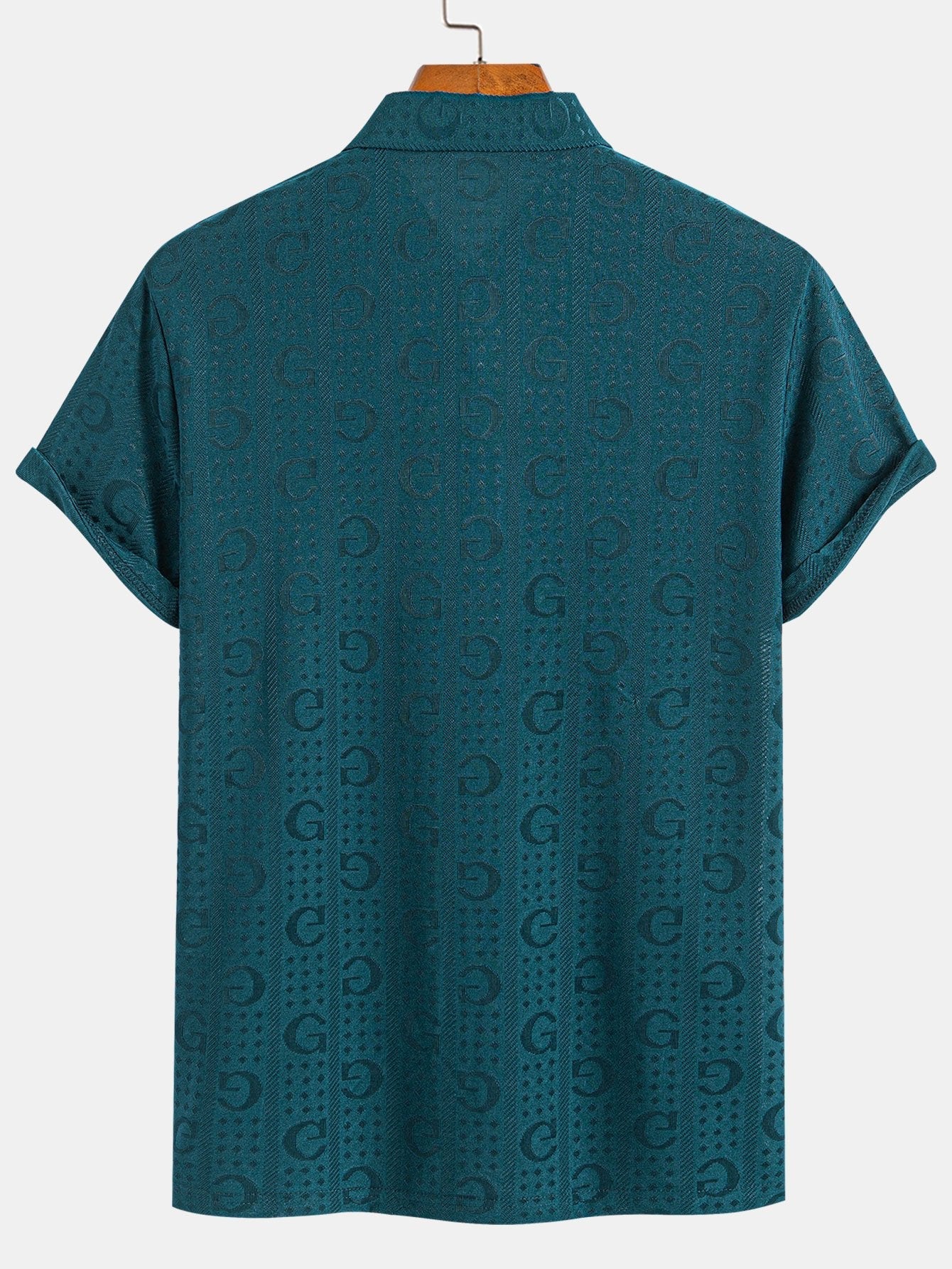 Sawyer | Short Sleeve Knitted Letter Textured Polo - Image 2