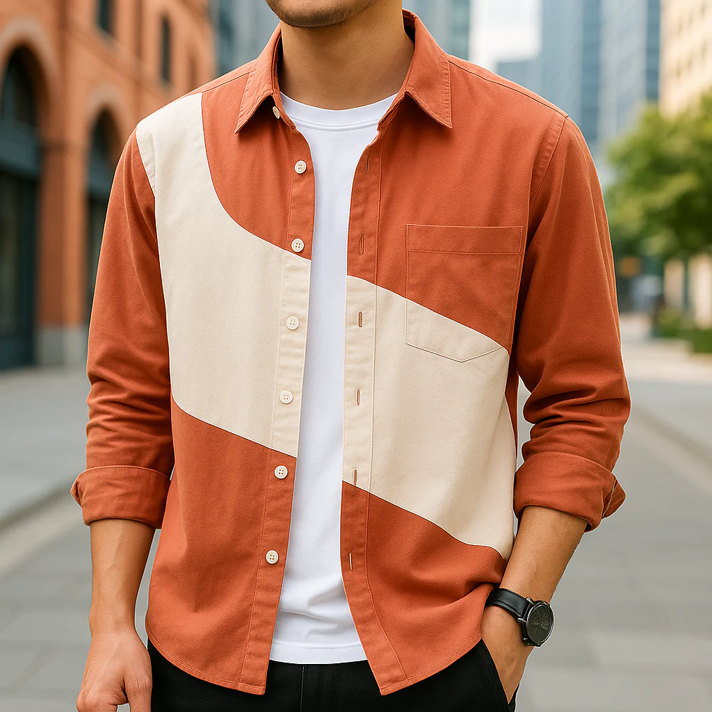 Scott | Cotton Bicolor Shirt - Image 4