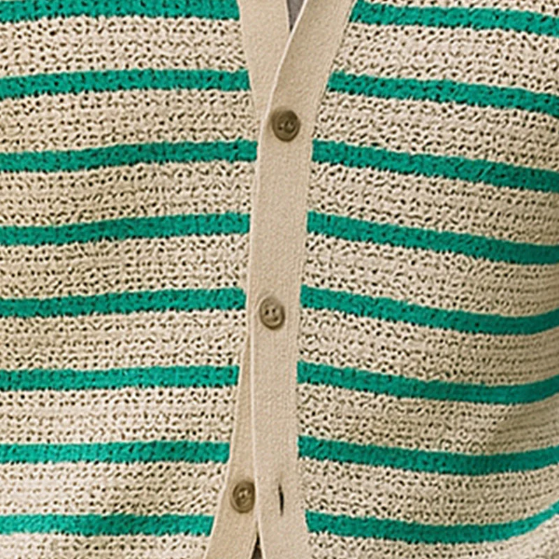 Scott | Men'S Summer Fashion Cool Silk Knitted Hollow Short Sleeve Shirt - Image 3