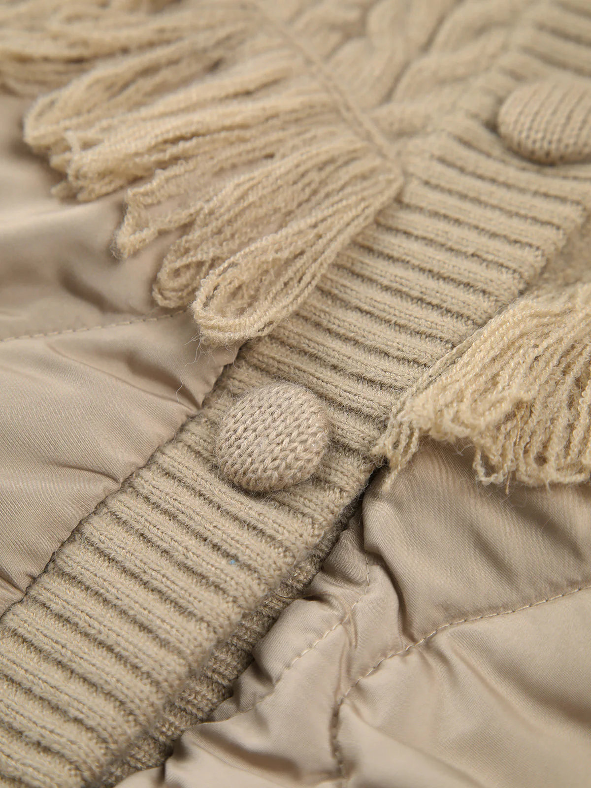 Scott | Patchwork cable knit quilted jacket - Image 2