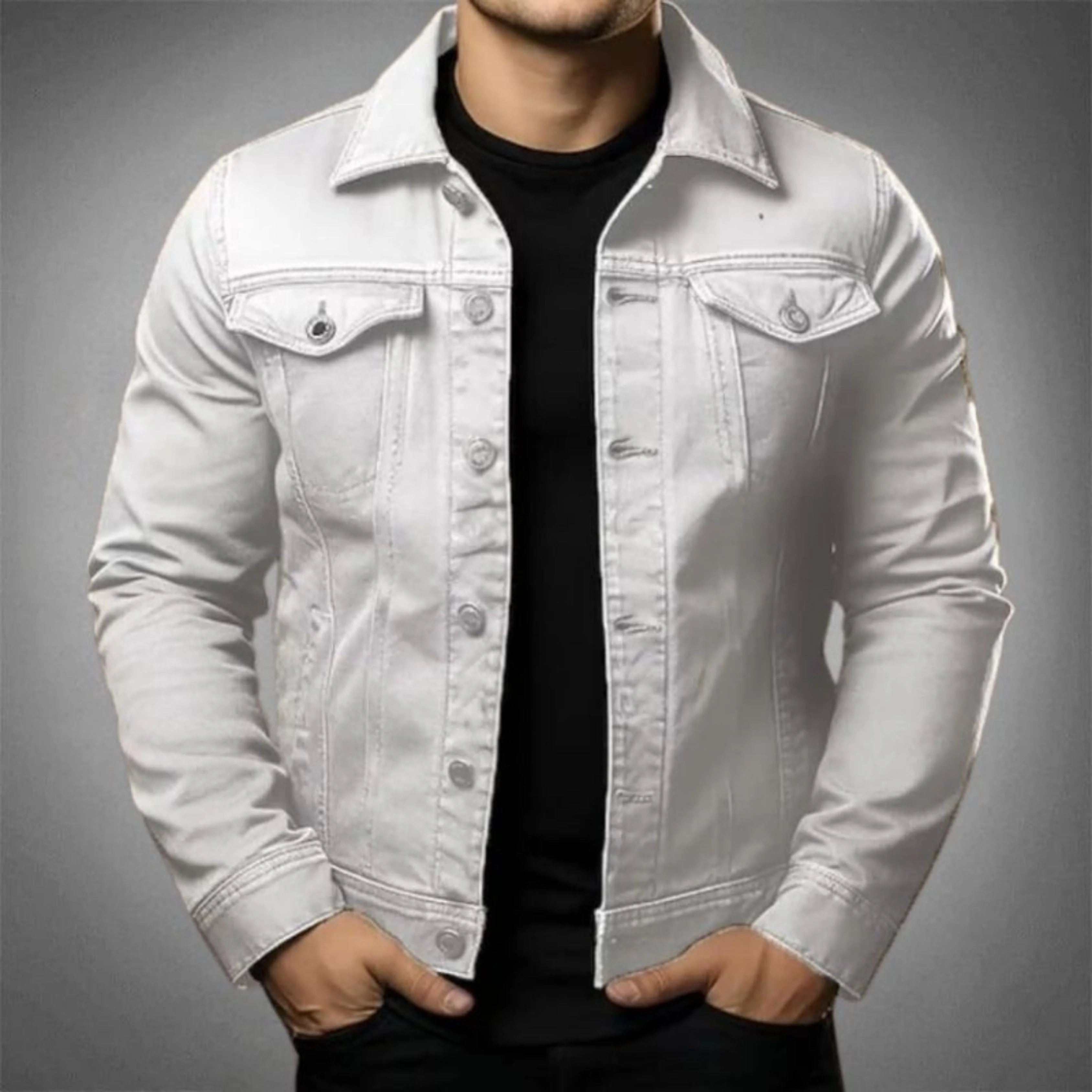 Sean® | Men's slim fit trucker jacket - Image 2