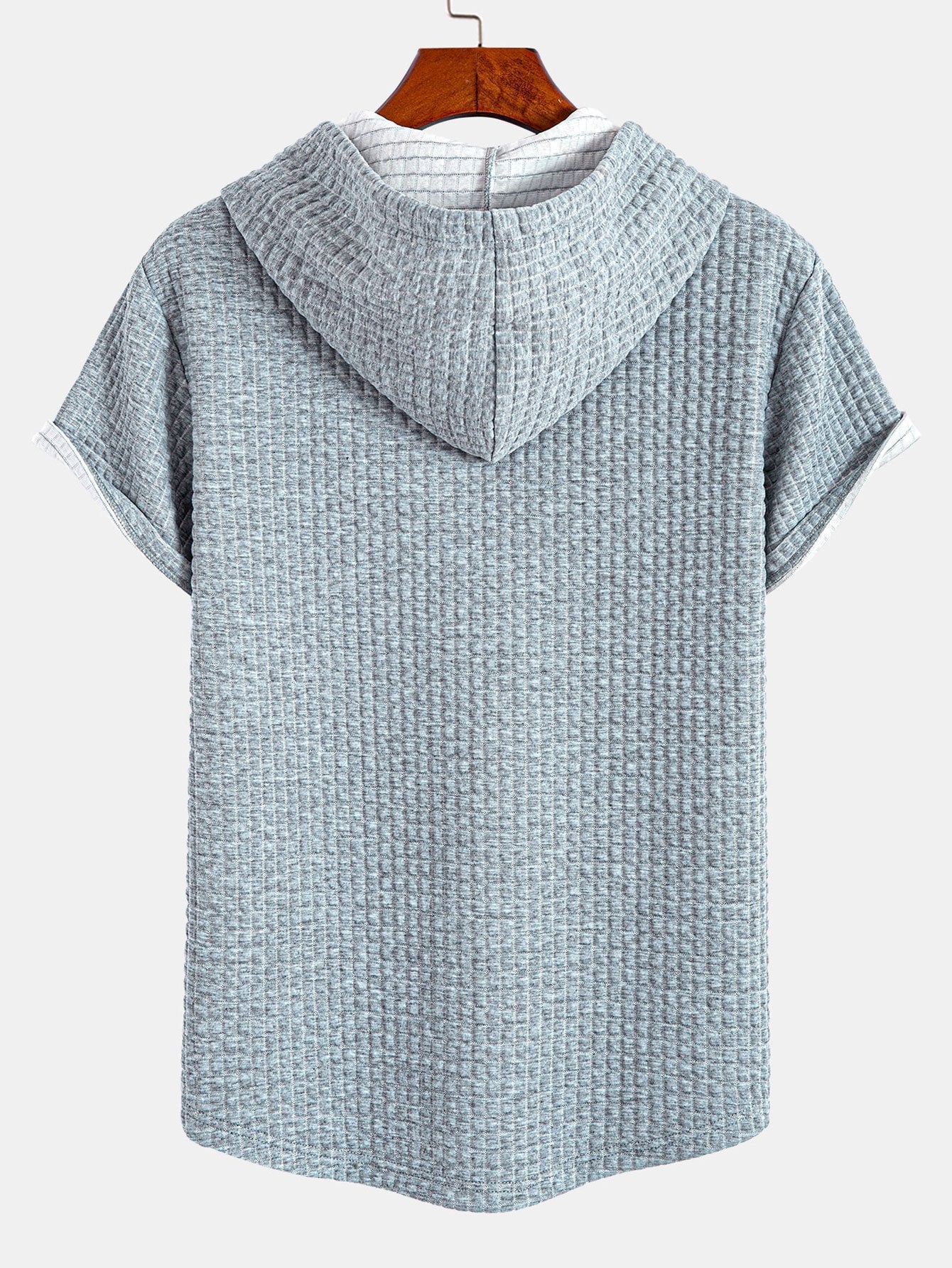Sean® | Waffle Hooded Arc Hem T-Shirt - Image 6