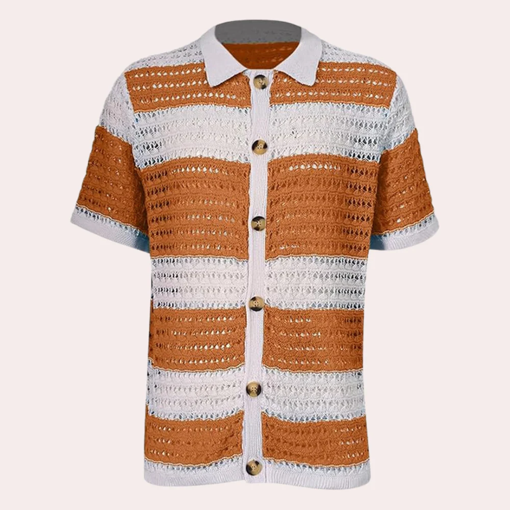 Sebastián® | Elegant men's shirt with button placket - Image 6