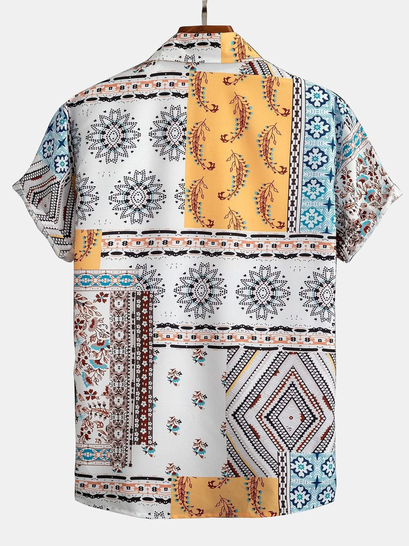 Sebastian® | Scarf Print Button Up Shirt & Swim Shorts - Image 4