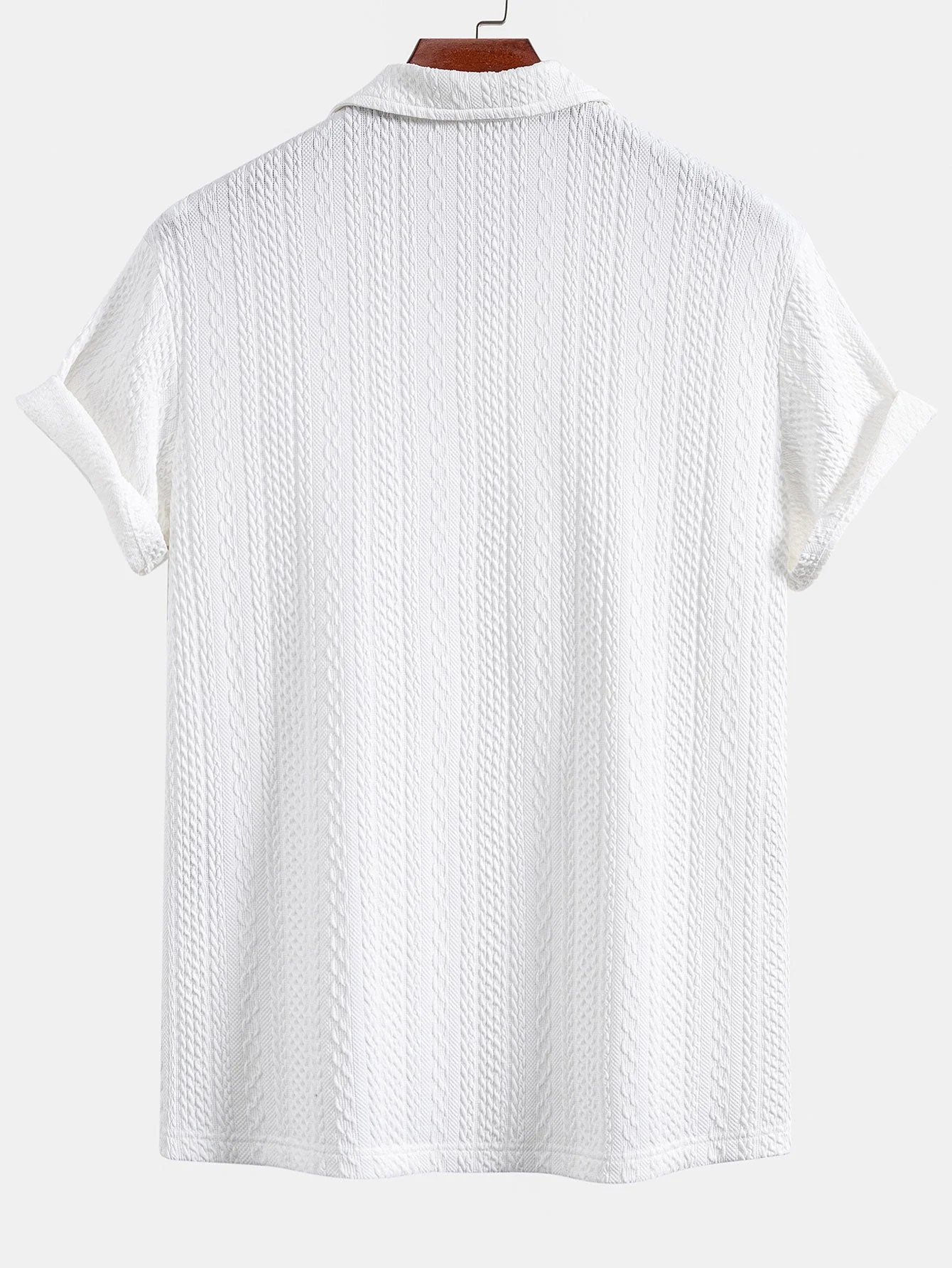 Sebastian | Textured Jacquard Knit Polo Shirt - Image 2