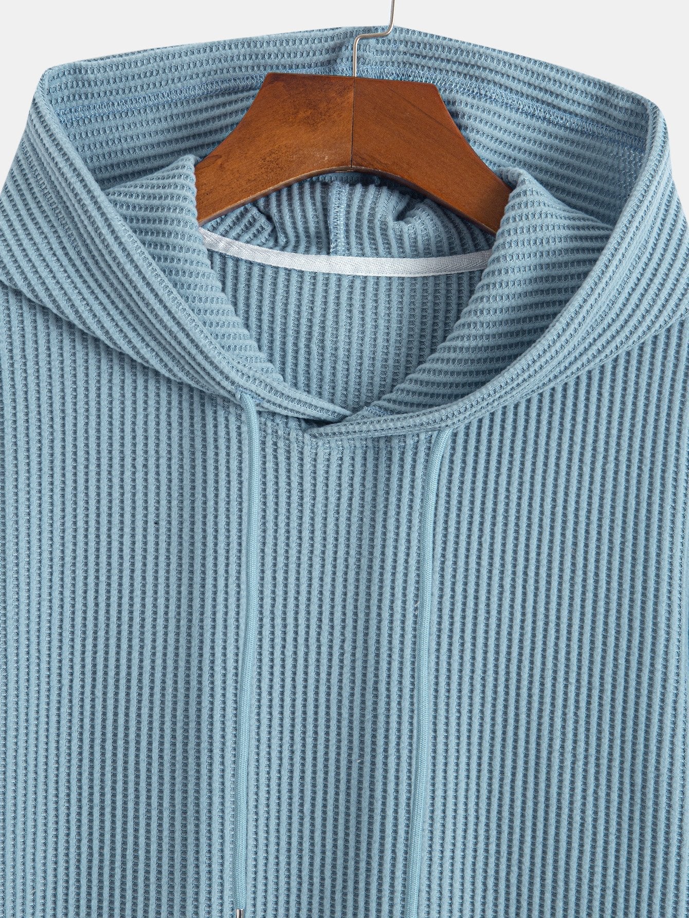 Serafín® | Knitted Waffle Arc Hem Hooded T-Shirt - Image 11