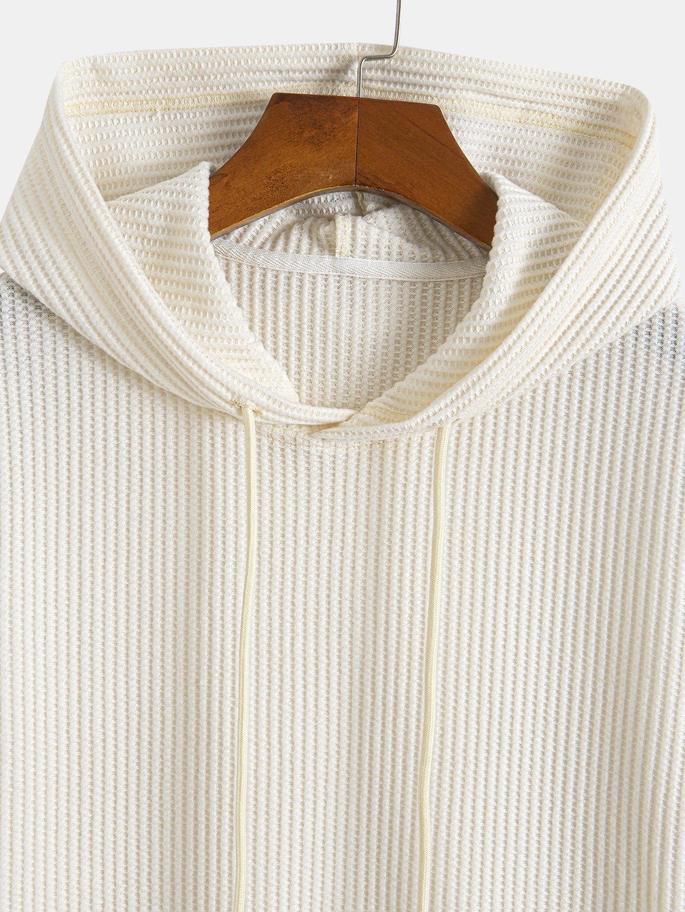 Serafín® | Knitted Waffle Arc Hem Hooded T-Shirt - Image 14