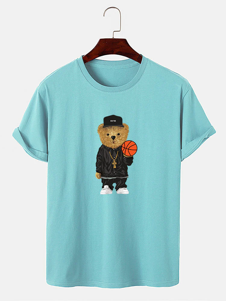 Sergio® | Basketball Bear Print T-Shirt & Shorts - Image 10