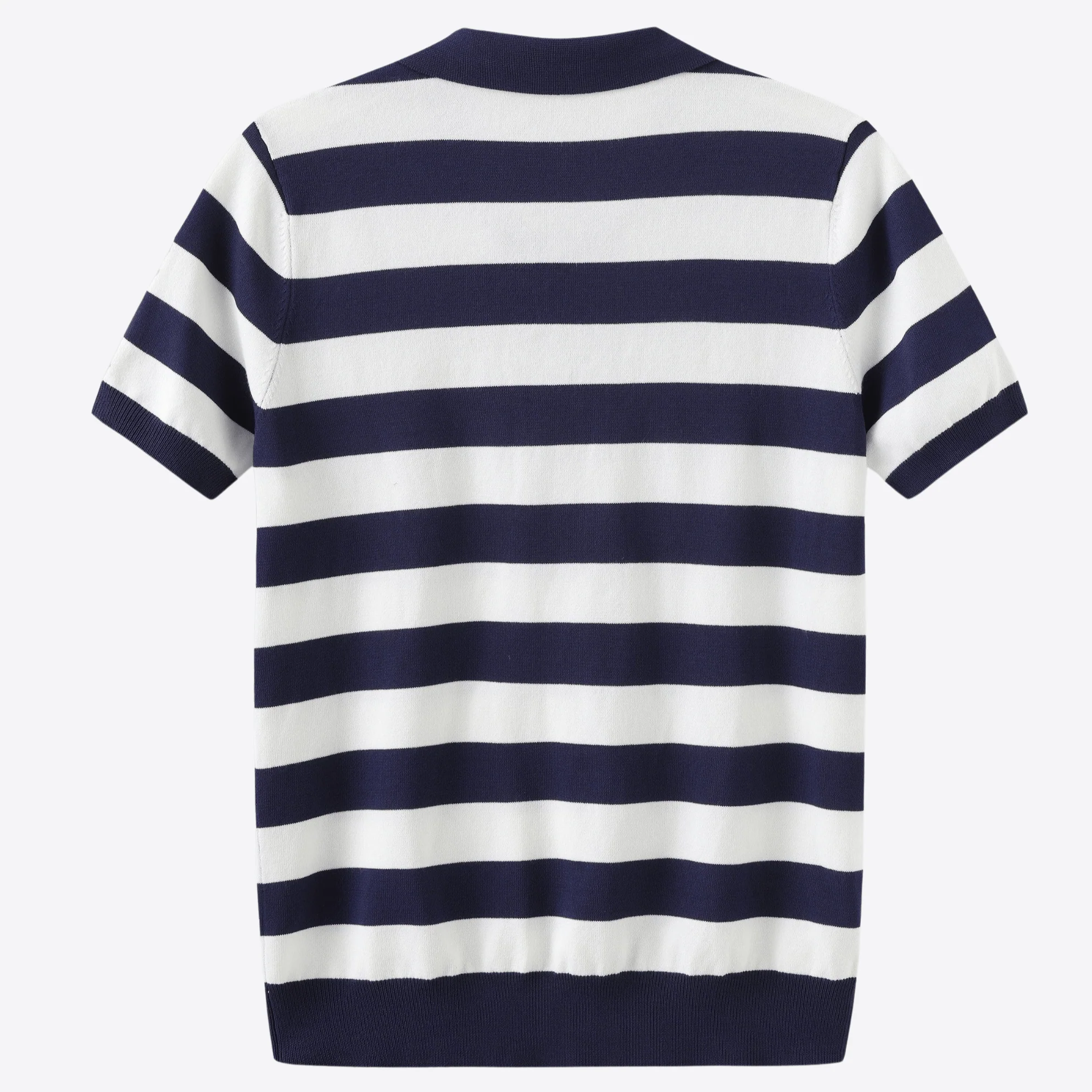 Sergio® | Black And White Striped Polo - Image 2