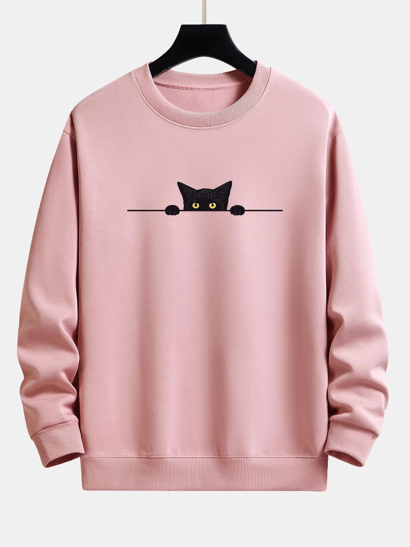 Sergio® | Black Cat Print Relax Fit Sweatshirt - Image 4