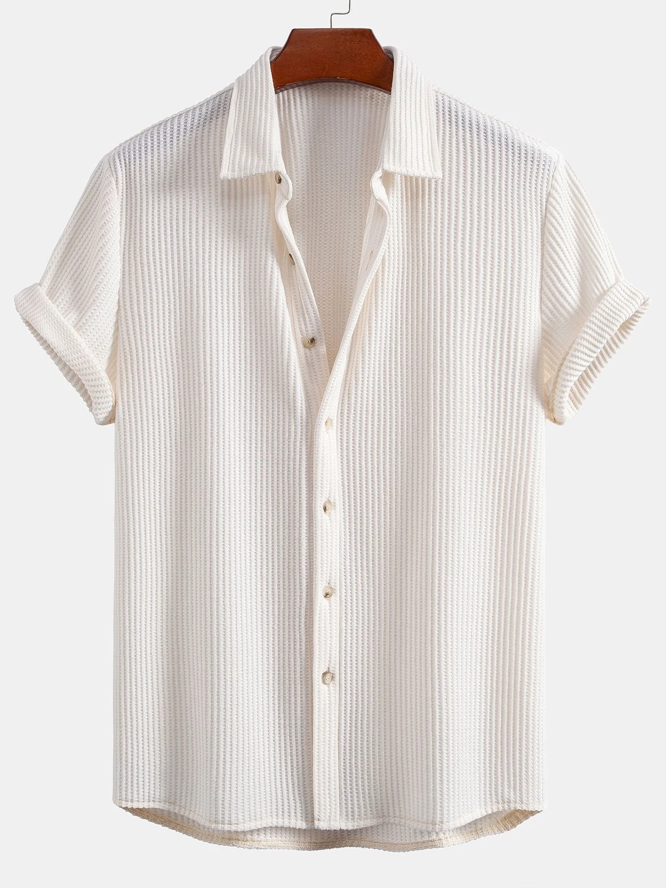 Sergio® | Waffle Button Up Shirt - Image 5