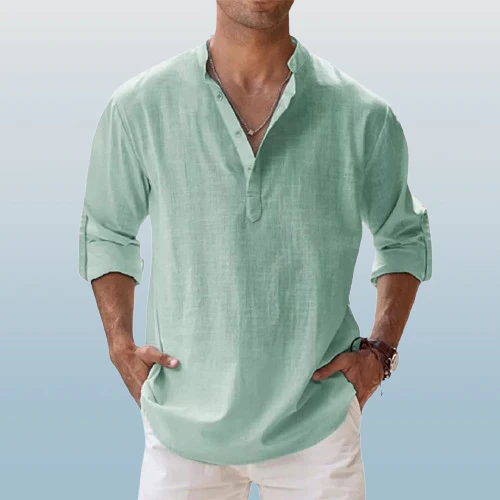 Seth® | Linen Shirt With Long Sleeves - Image 4