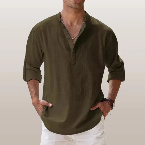 Seth® | Linen Shirt With Long Sleeves - Image 9