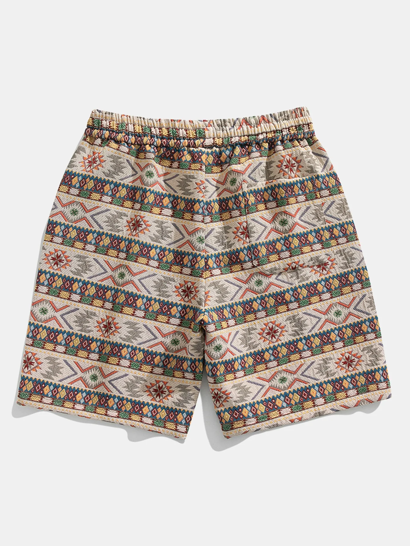 Severino® | Ethnic Geometric Jacquard Drawstring Shorts - Image 2