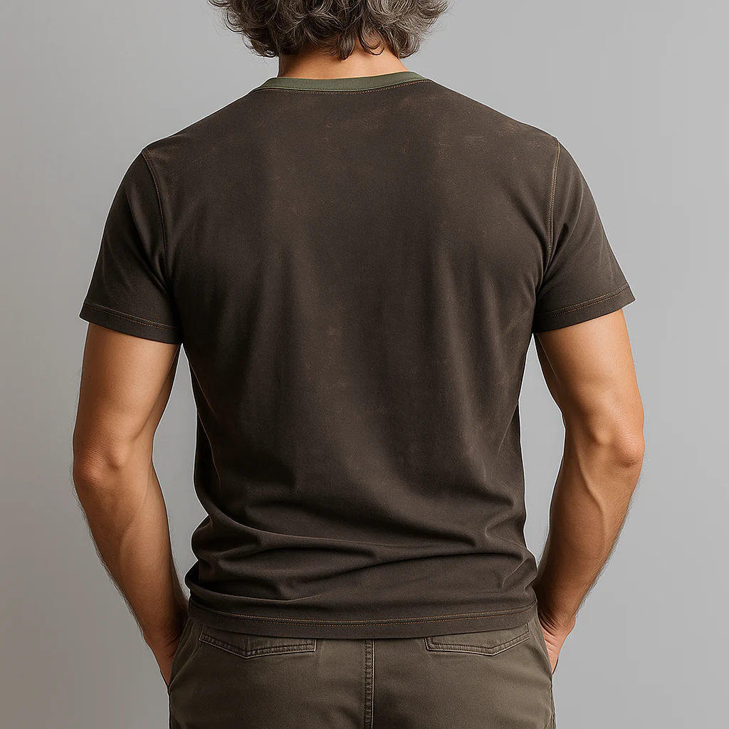 Sheldon | Men'S Summer Fashion Star Print Distressed Cotton Blend Short-Sleeved T-Shirt - Image 3