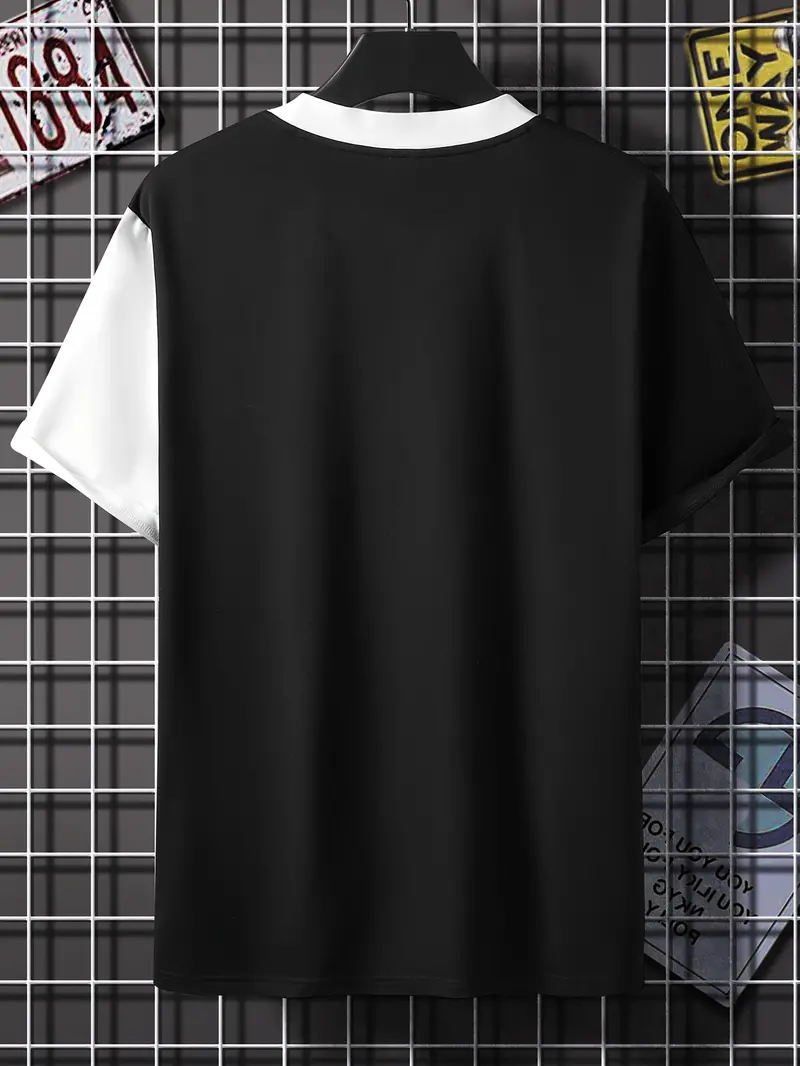 Silas® | Stylish color block t-shirt with short sleeves and a crew neck - Image 13