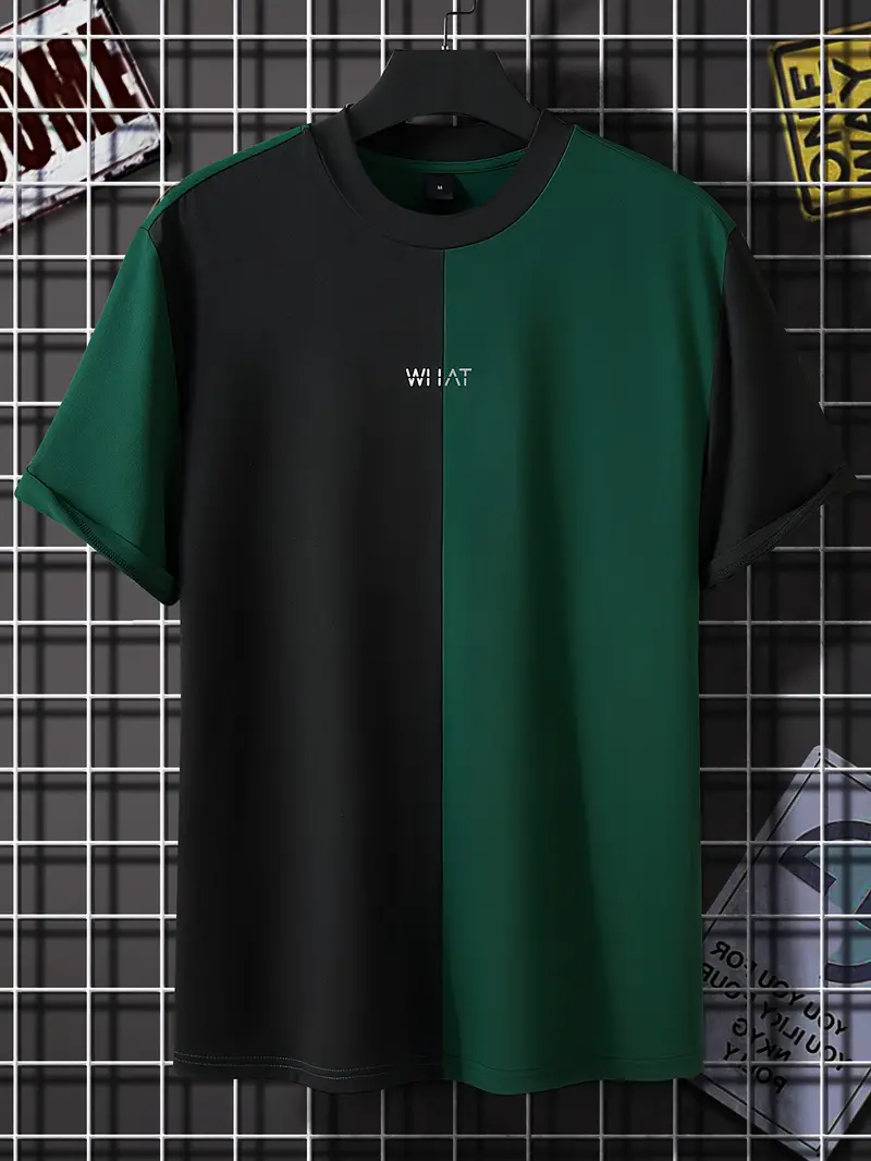 Silas® | Stylish color block t-shirt with short sleeves and a crew neck - Image 17
