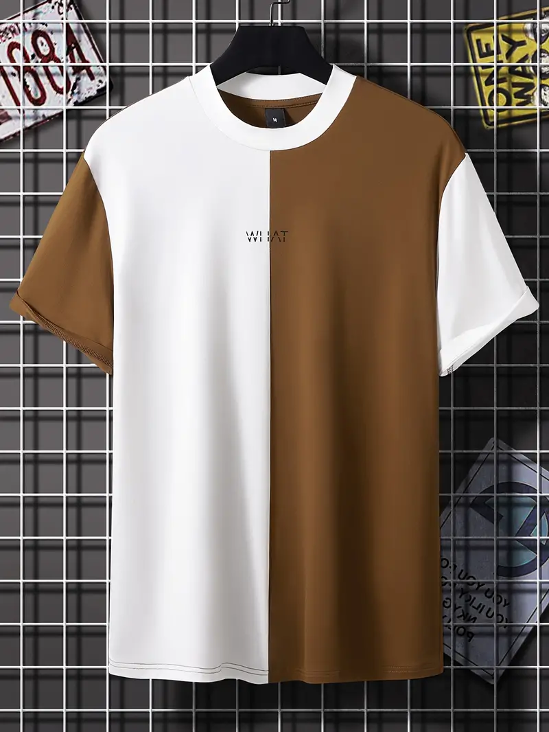 Silas® | Stylish color block t-shirt with short sleeves and a crew neck - Image 19