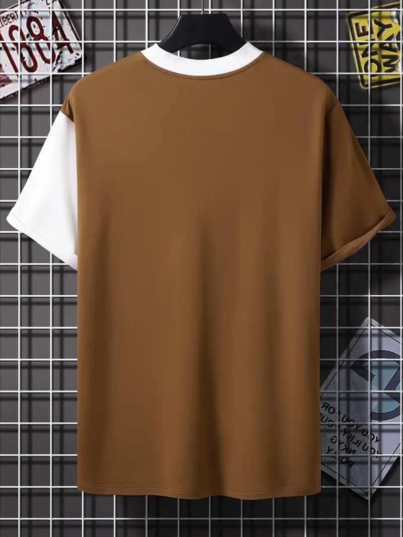 Silas® | Stylish color block t-shirt with short sleeves and a crew neck - Image 9