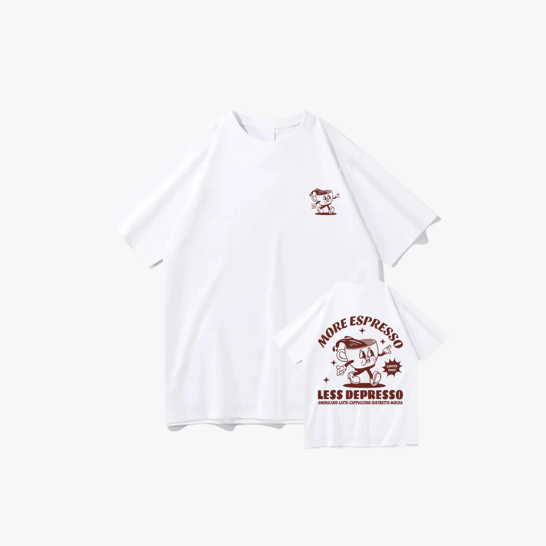 Silvestre | Oversized Graphic Tee – Espresso Mood Print - Image 4