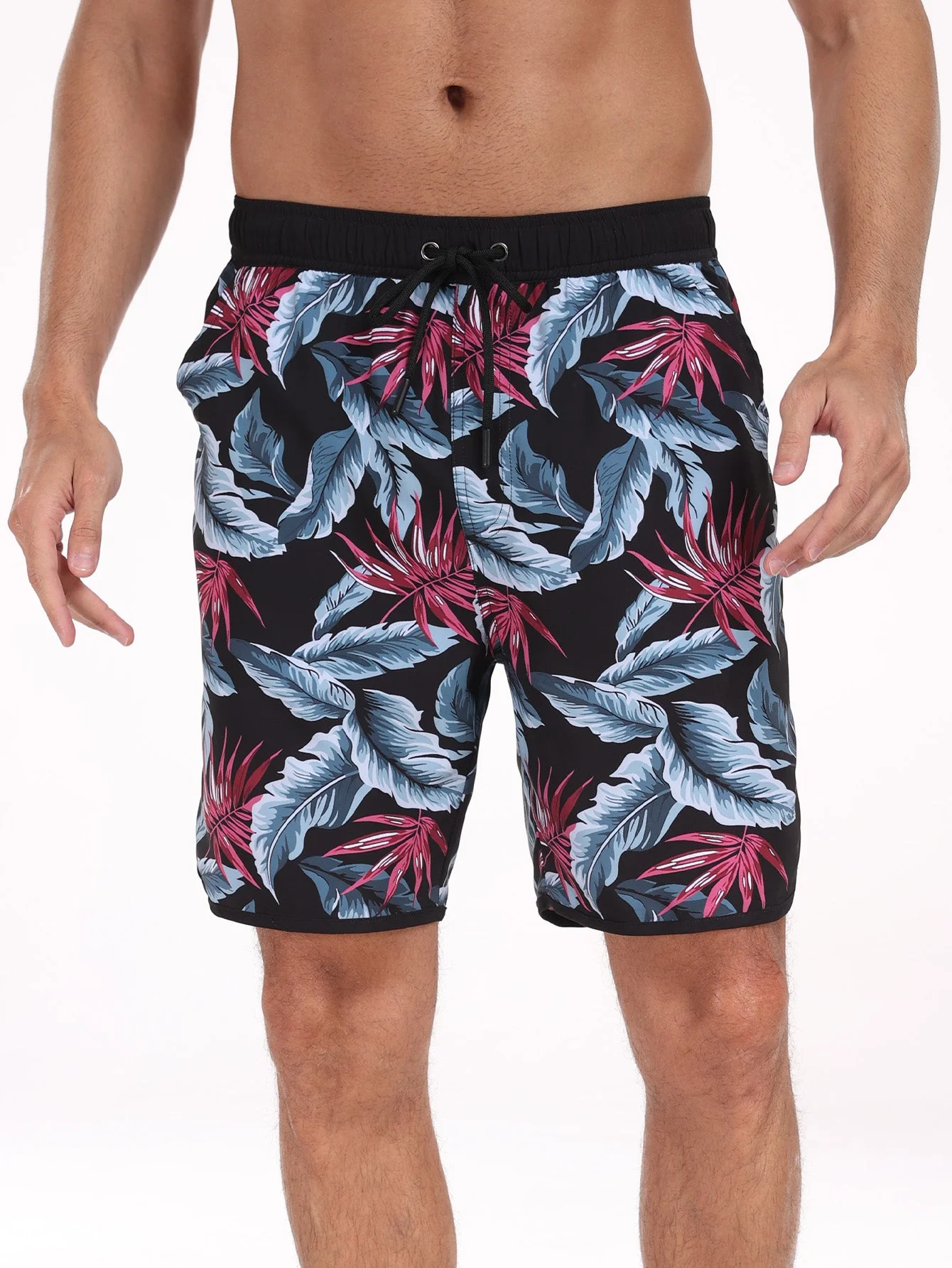 Silvio® | 2 In 1 Leaf Print Swim Shorts - Image 2