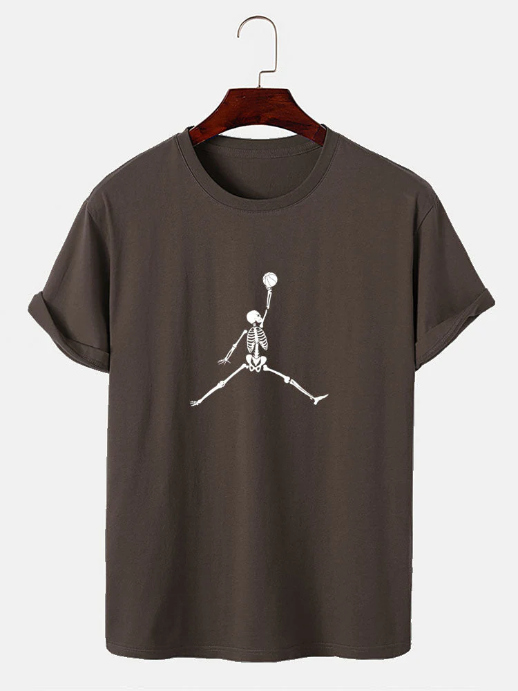 Silvio® | Basketball Skeleton Print T-Shirt - Image 3